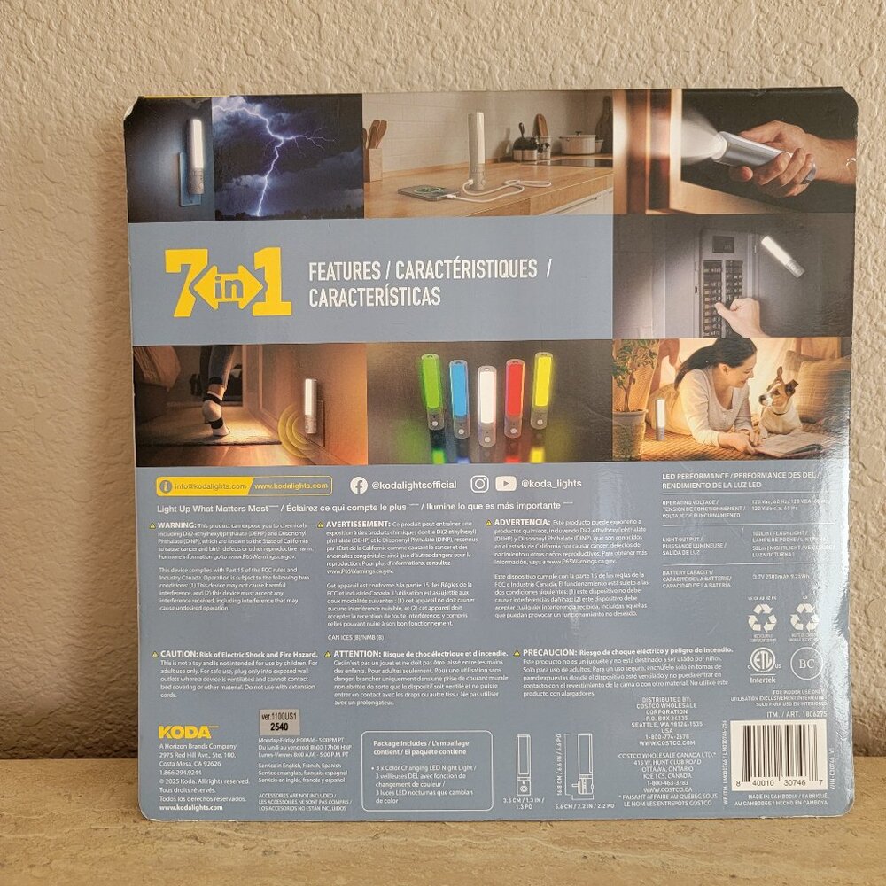 KODA - Modern Power Failure Nightlight (3 Pack) NEW - Picture 5 of 5